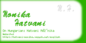monika hatvani business card